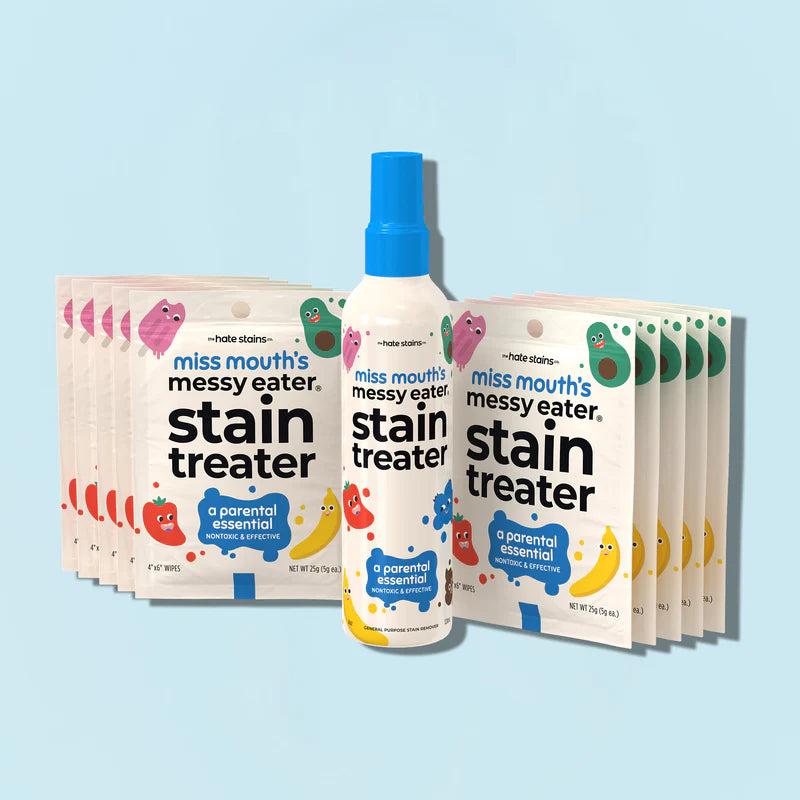 Miss Mouth's Messy Eater Stain Treater Kit (1 Bottle + 10 Wipes)